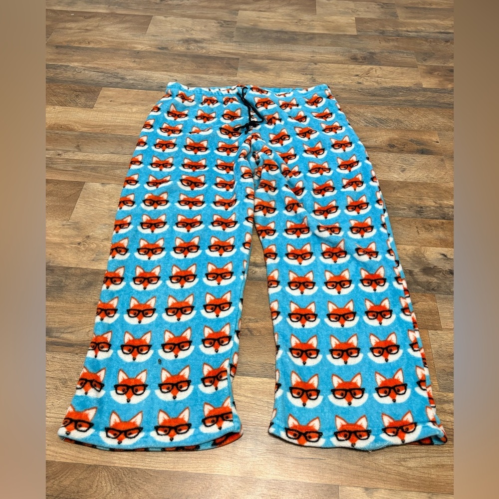 Bobbie Brooks Fox Pajama Pants 3X Fleece Lounge Pants Cute Animal Print Cozy